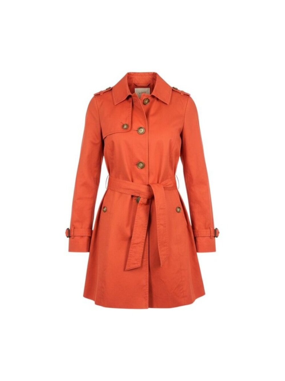 Ann Taylor Loft Womens Coral Belted Trench Coat XSP Petite